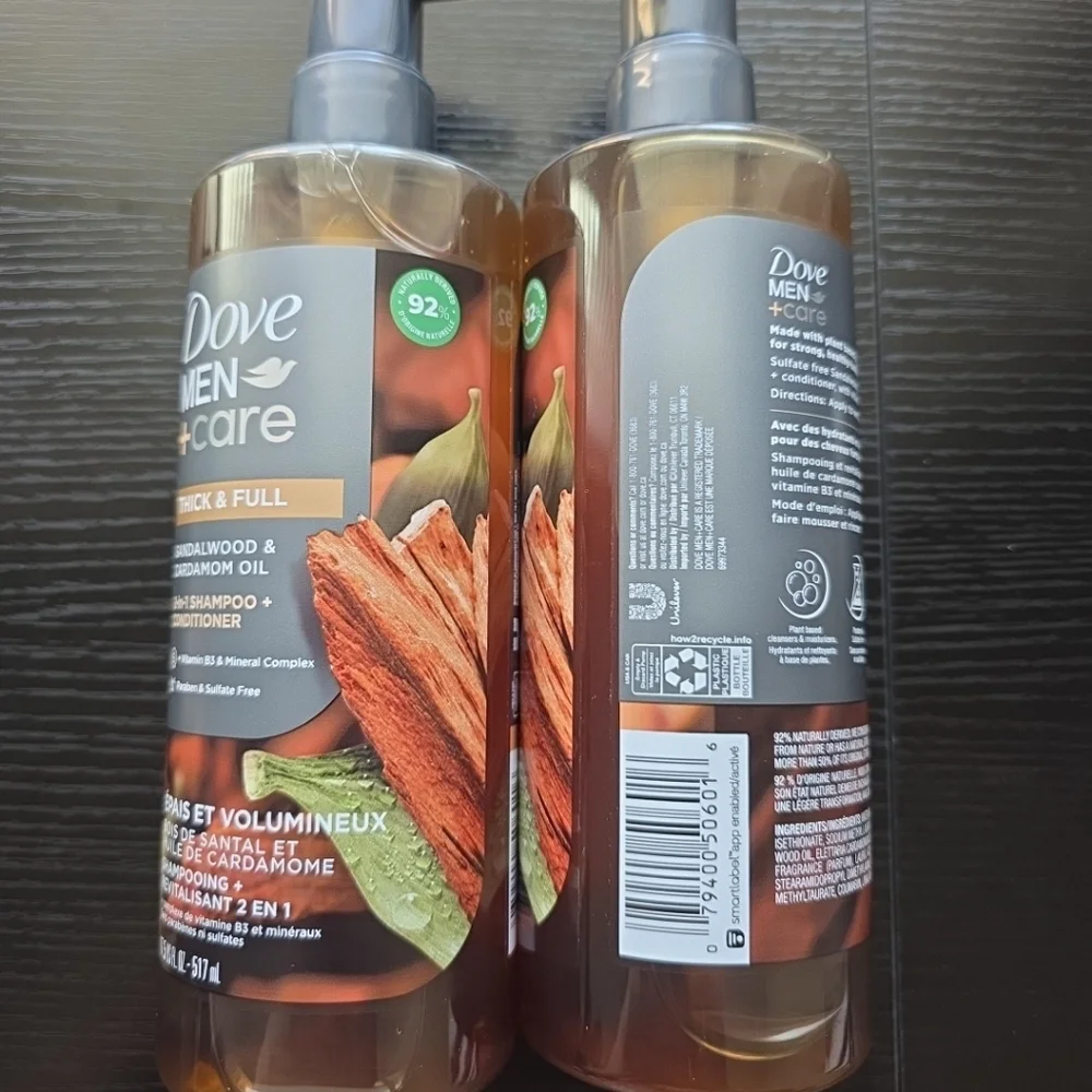 Men+Care‎ Thick & Full 2-in-1 Shampoo + Conditioner - Sandalwood & Cardamom Oil